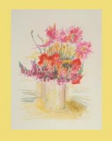 Kwiaty II - pastel suchy. Autor: Stefan Bigda